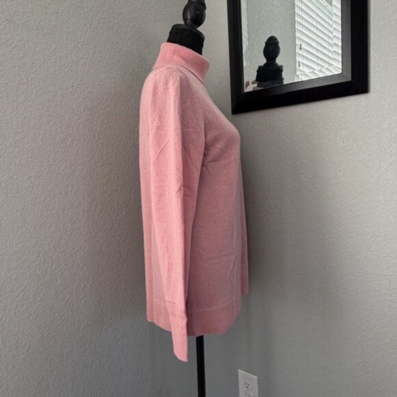 APT 9 Cashmere Pink Turtleneck Sweater Medium - Picture 3 of 11